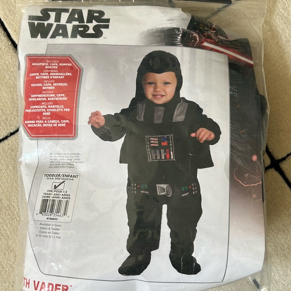 Darth Vader toddler Halloween costume